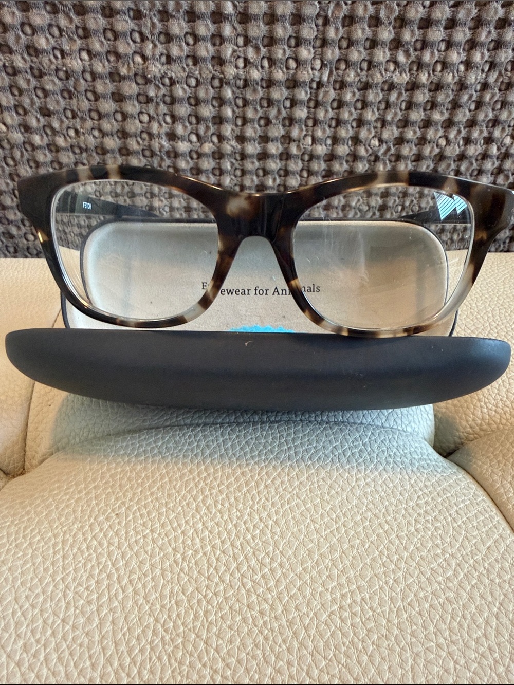 Fetch Tortoiseshell Womenβs Rectangle Frames - Brown